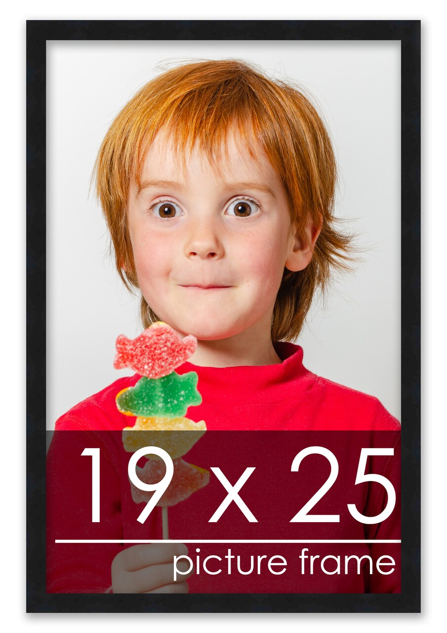 Minimalist Black Picture Frame - UV Acrylic, Foam Board Backing, Hanging Hardware